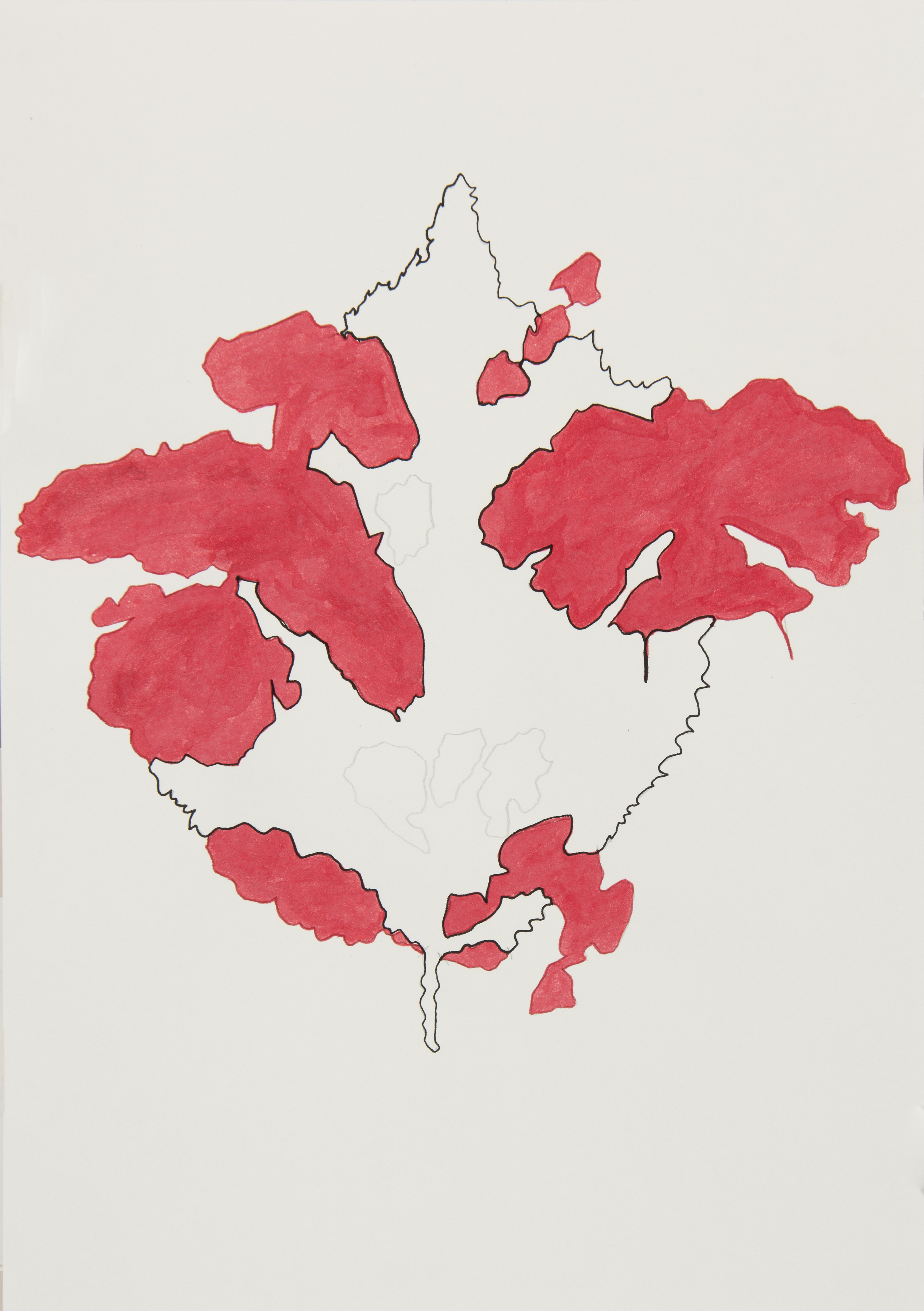 Karin Schroeder, folia chartae, lückenhafte Blätter - neue Formationen, Blatt15-3, 2022, Bleistift und Tusche auf Papier, je 29,7 x 42 cm.jpg
