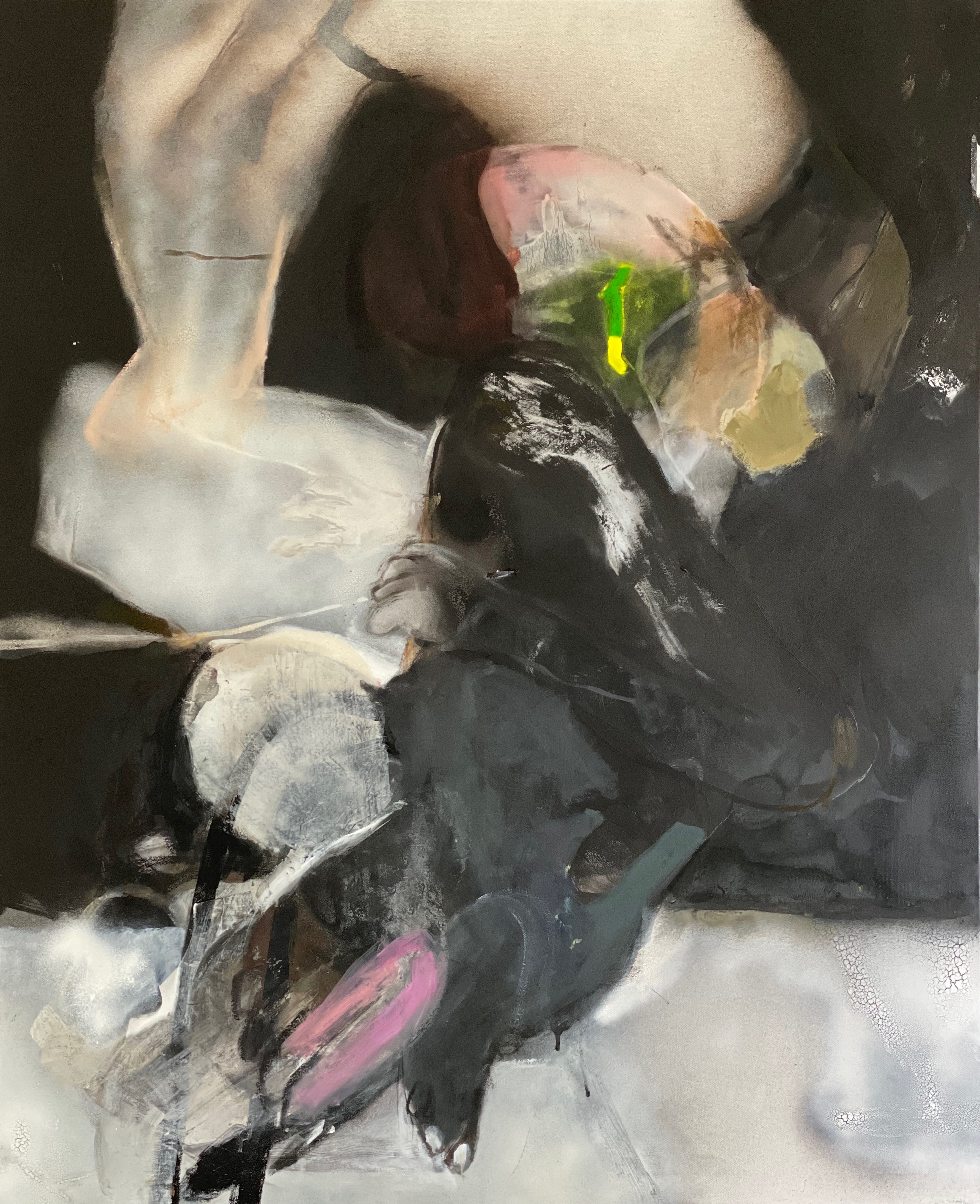 Ulrich Bittmann, Licht im Hinterland, 2022, Spraypaint, Acryl, Öl, Spachtel auf Leinwand, 110 x 90 cm.jpeg
