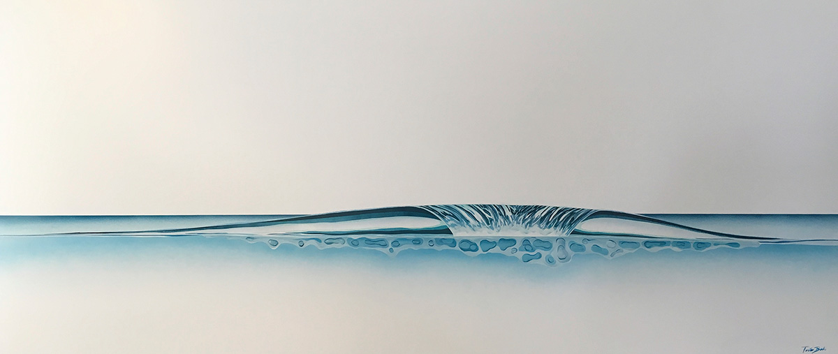 "aframe"  aludibond  acrylics, spraypaint, pen  150 cm x 65 cm  2019