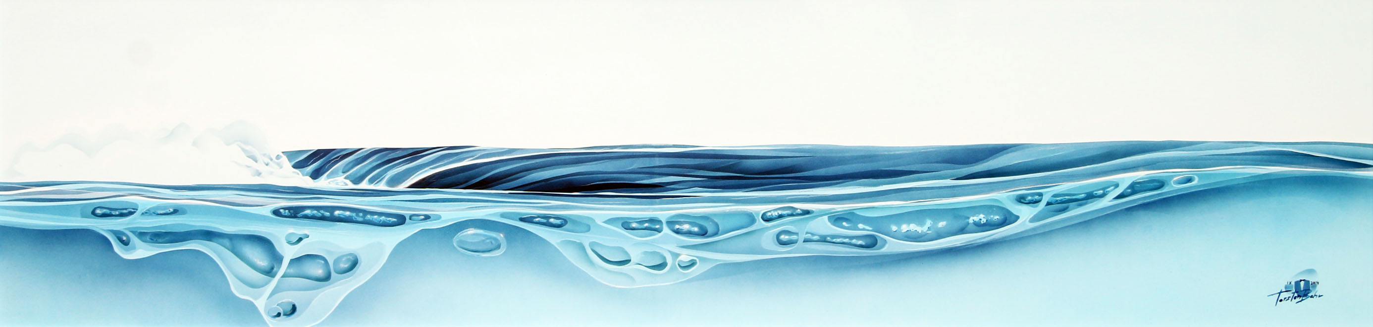 paleblue  aludibond  acrylics, spraypaint, pen  100 cm x 33 cm  2014